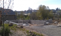 Строительство фундамента для бани - стройплощадка